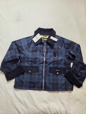 New US 8 / UK 12 Barbour Baiton casual lightweight jacket Weathered Marine plaid